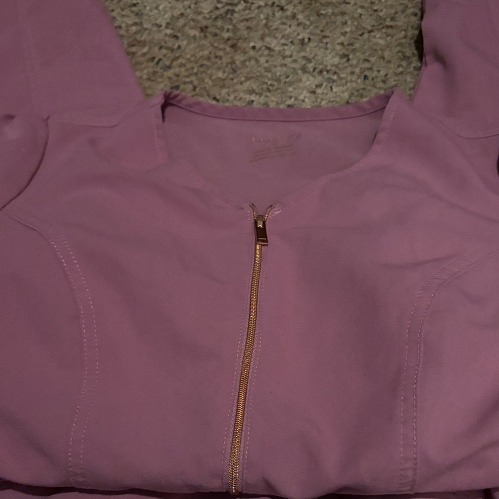 Jaanuu Mauve scrub jogger set xs
